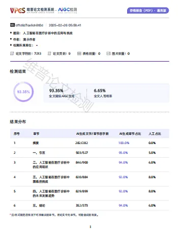 维普查重报告局部示例