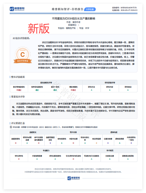 普斟知智评（维普 AI 智评）系统全面升级｜大学生 / 研究生 / 期刊版新报告功能详解